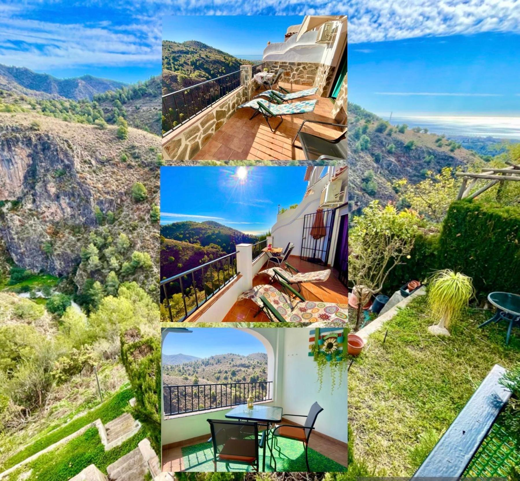 Apartamentos Axarquia , Frigiliana, Terraza Privada Con Vistas A La Montana Rio Y Al Mar Zewnętrze zdjęcie