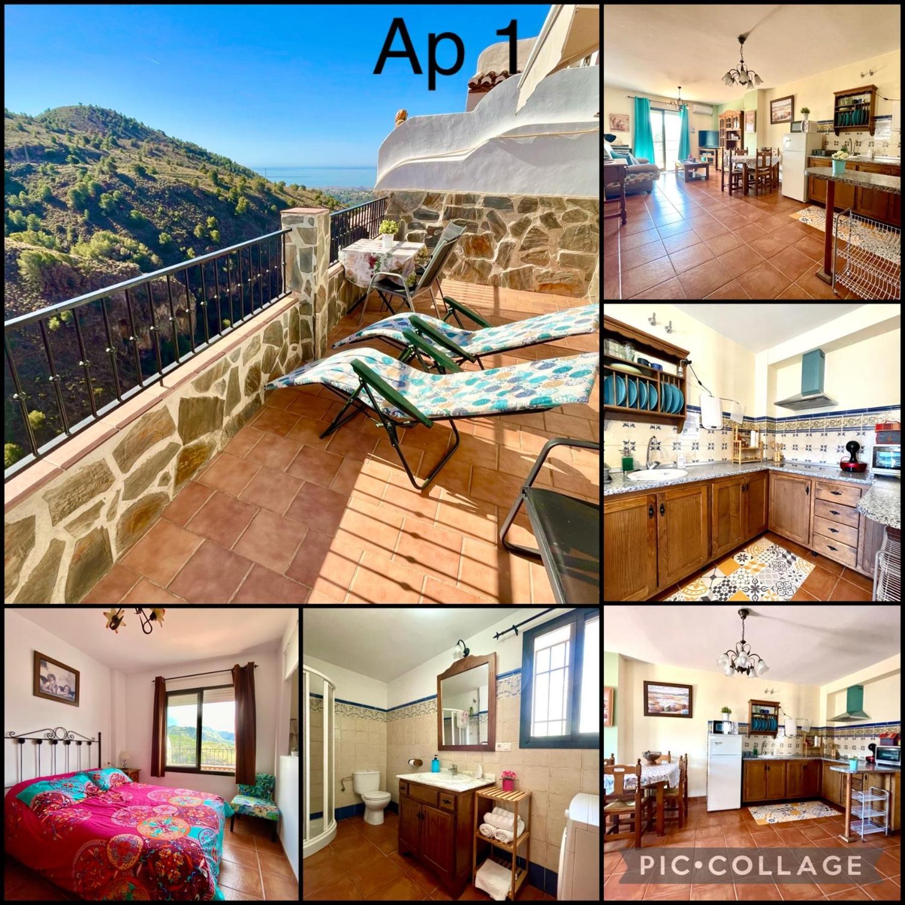 Apartamentos Axarquia , Frigiliana, Terraza Privada Con Vistas A La Montana Rio Y Al Mar Zewnętrze zdjęcie